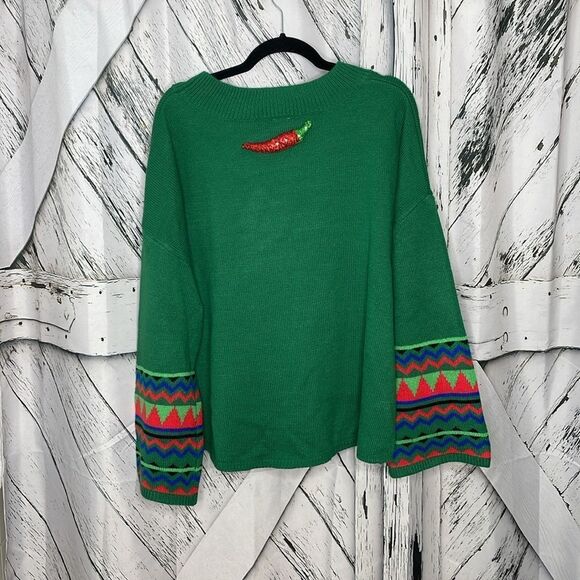 Ugly Christmas Holiday Sweater Feliz Navidad Southwest Santa XXL (20) - Picture 6 of 8